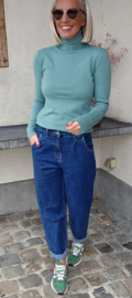 BASIC viscose turtleneck knit mint