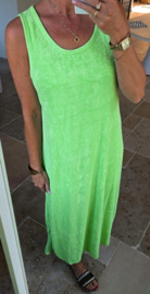 DIDI terry maxi sleeveless dress fresh green