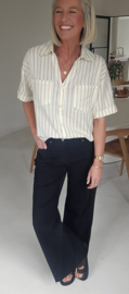 SANNIE short-sleeved striped shirt