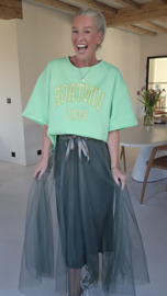 TINI tule skirt khaki