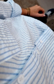 NOA cotton striped shirt soft blue