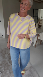 STRIPED BREEZE short-sleeved sweatshirt yellow