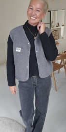 SIL 2 sleeveless teddy jacket grey