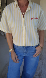 SEASIDE LOVERS short-sleeved shirt yellow