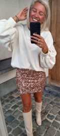 BLISS mini glitter skirt bronze