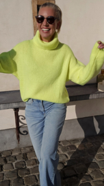 CHARLINE turleneck knit neon yellow