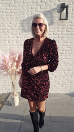 VELVET HANGOVER party dress burgundy