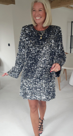 PARTY TIME glitter dress silver