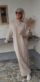 CARLA maxi knit dress soft camel tall line