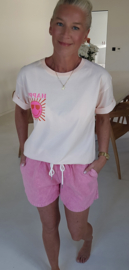 HAPPY cotton T-shirt peach