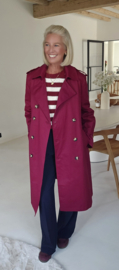 JOLANDE maxi trench coat wine