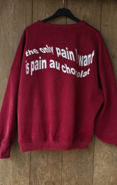 PAIN AU CHOCOLAT sweatshirt burgundy