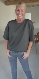 STANNIE short-sleeved sweatshirt khaki