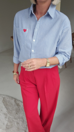 ROSALINE stripe shirt blue