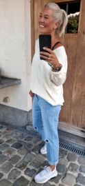 MABEL loose knit ecru