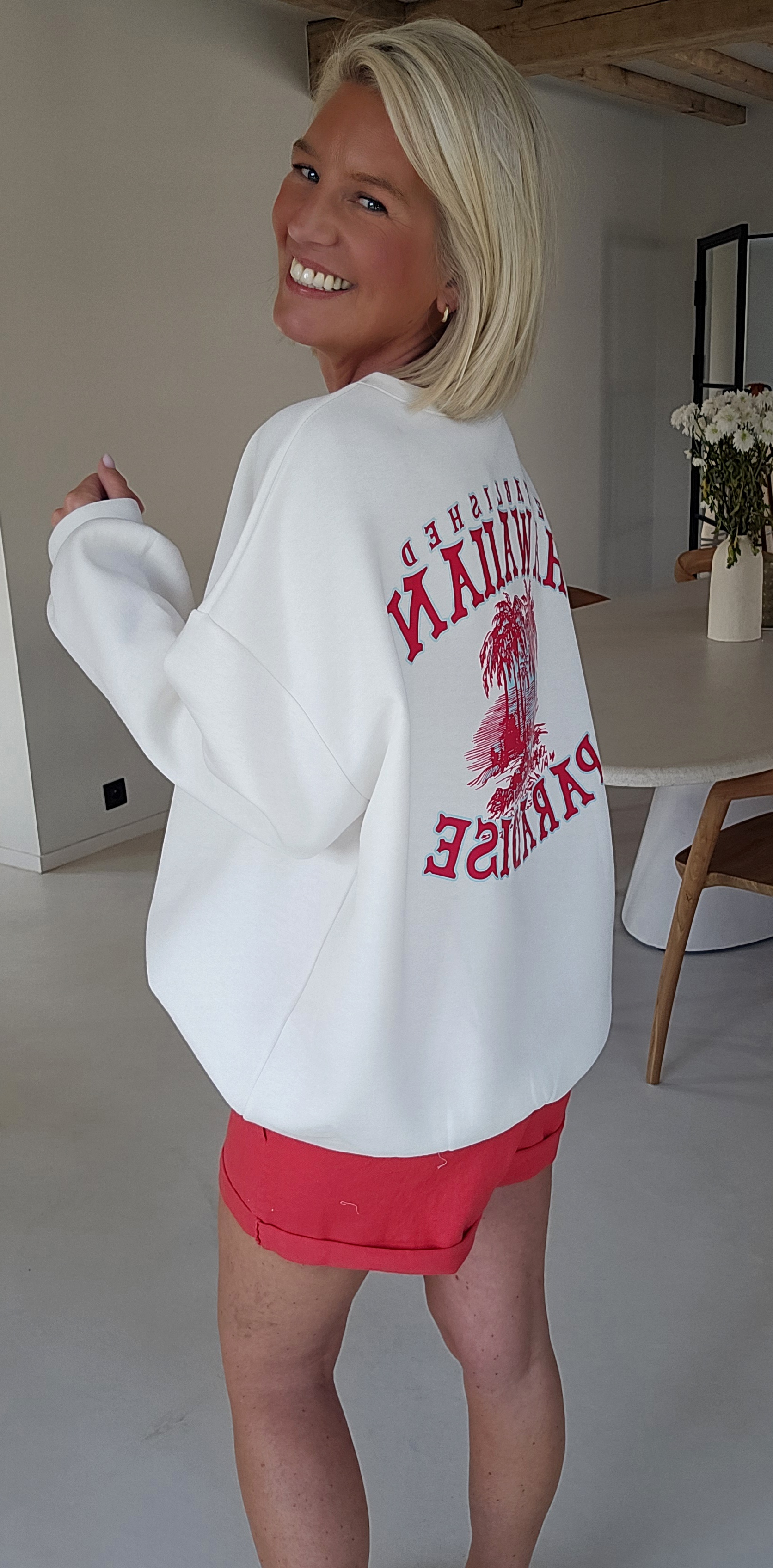 HAWAIIAN PARADISE sweatshirt white