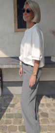 RINA soft velvet wide leg jogger pants grey