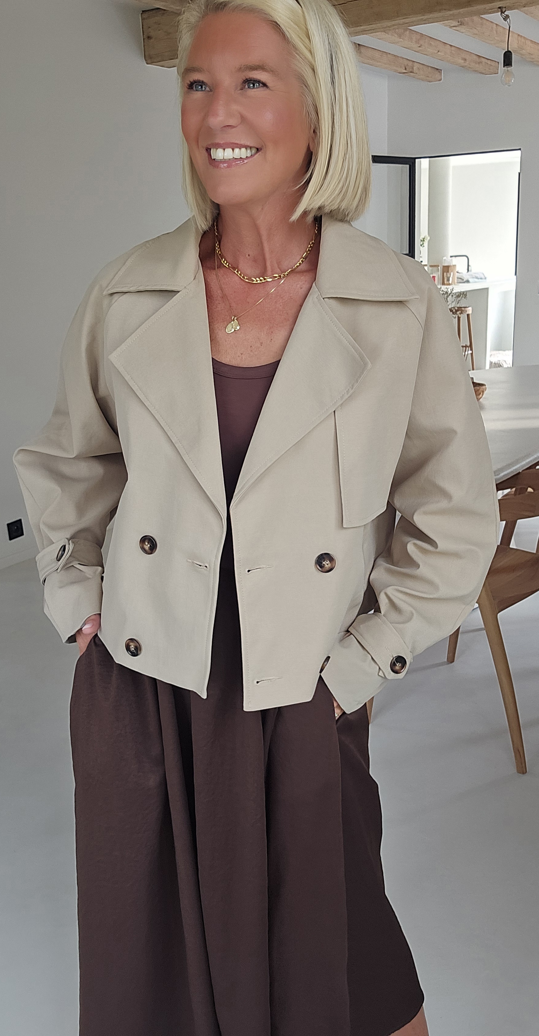 NINNE short trench beige