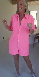 JOLIA terry playsuit neon pink