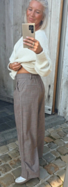 MARSHA wide leg pants vichy brown