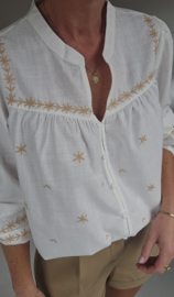 JOHANNA cotton linen blouse