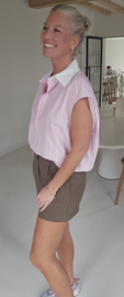 ANNAH tailored shorts taupe