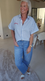 SEASIDE LOVERS short-sleeved shirt blue