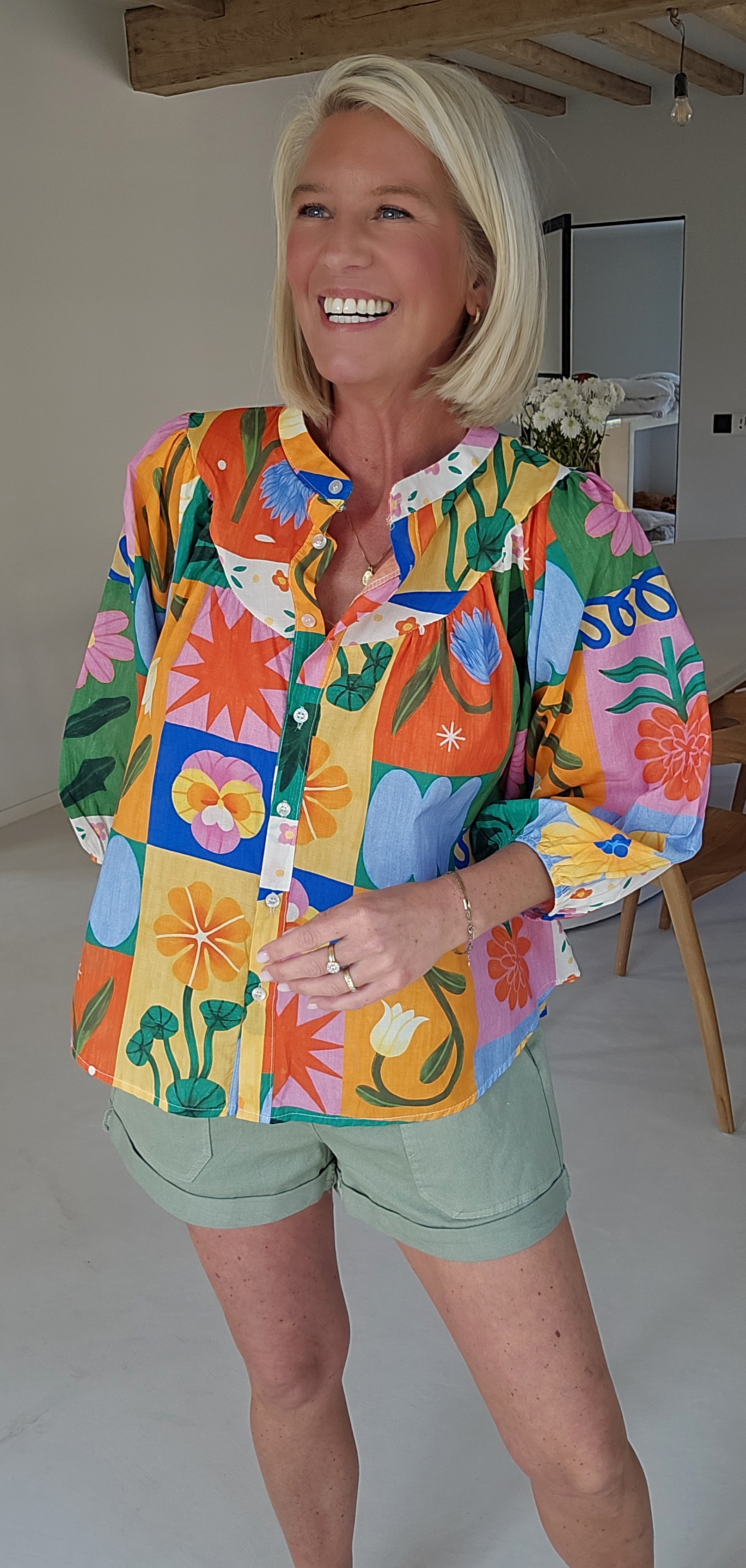 BEA cotton blouse multi 2