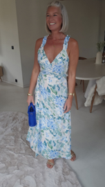 YASMINE floral wrap maxi dress