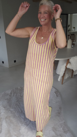 DOLLY striped sponge maxi dress yellow