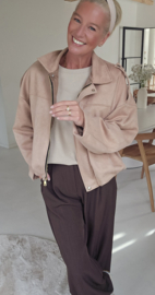VIVI suede jacket beige
