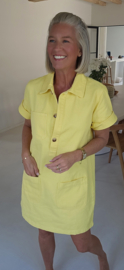 THE PERFECT JEANS dress short-sleeved soft neon yellow