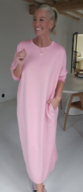 CELIA maxi sweatshirt dress baby pink