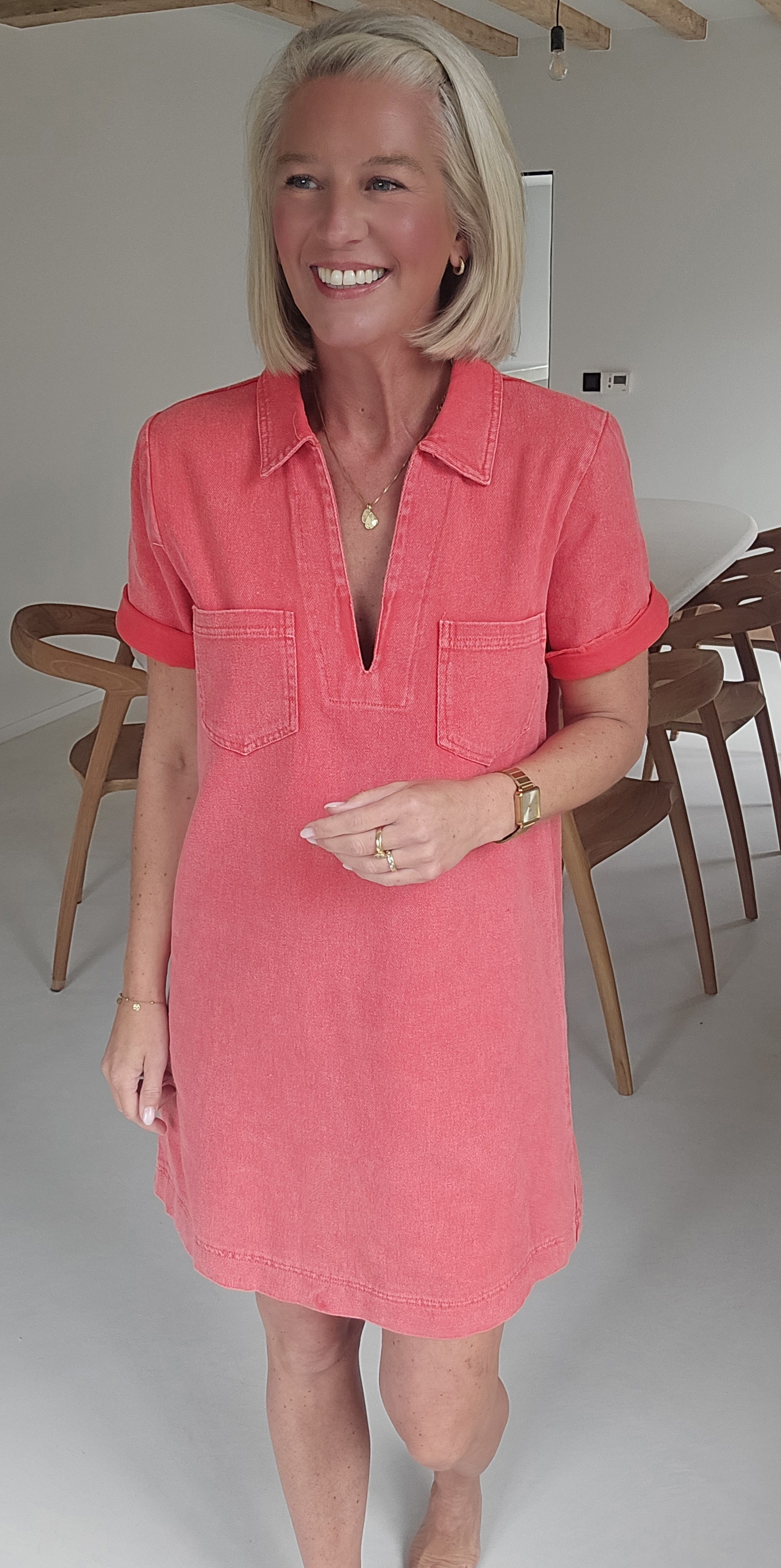THE PERFECT JEANS 2 dress coral