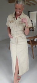 BILLI maxi jeans dress beige