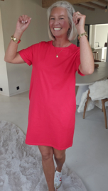 CINNE cotton tee dress red