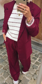 MARLY suit blazer burgundy