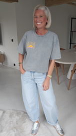 BEACH CLUB SUNSET tee washed grey