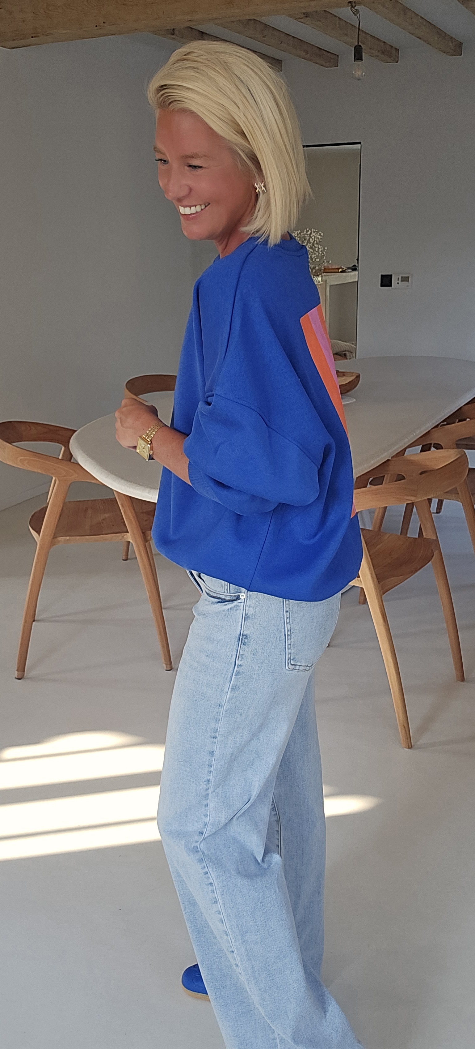 LAURAN dad jeans soft blue low rise