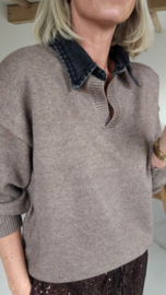 CAMILLA shirt knit taupe