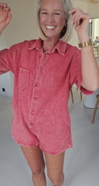 JINA jeans playsuit cranberry
