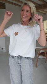 HEART leo T-shirt white