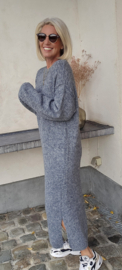 MANDINE maxi knit dress darker melêe grey