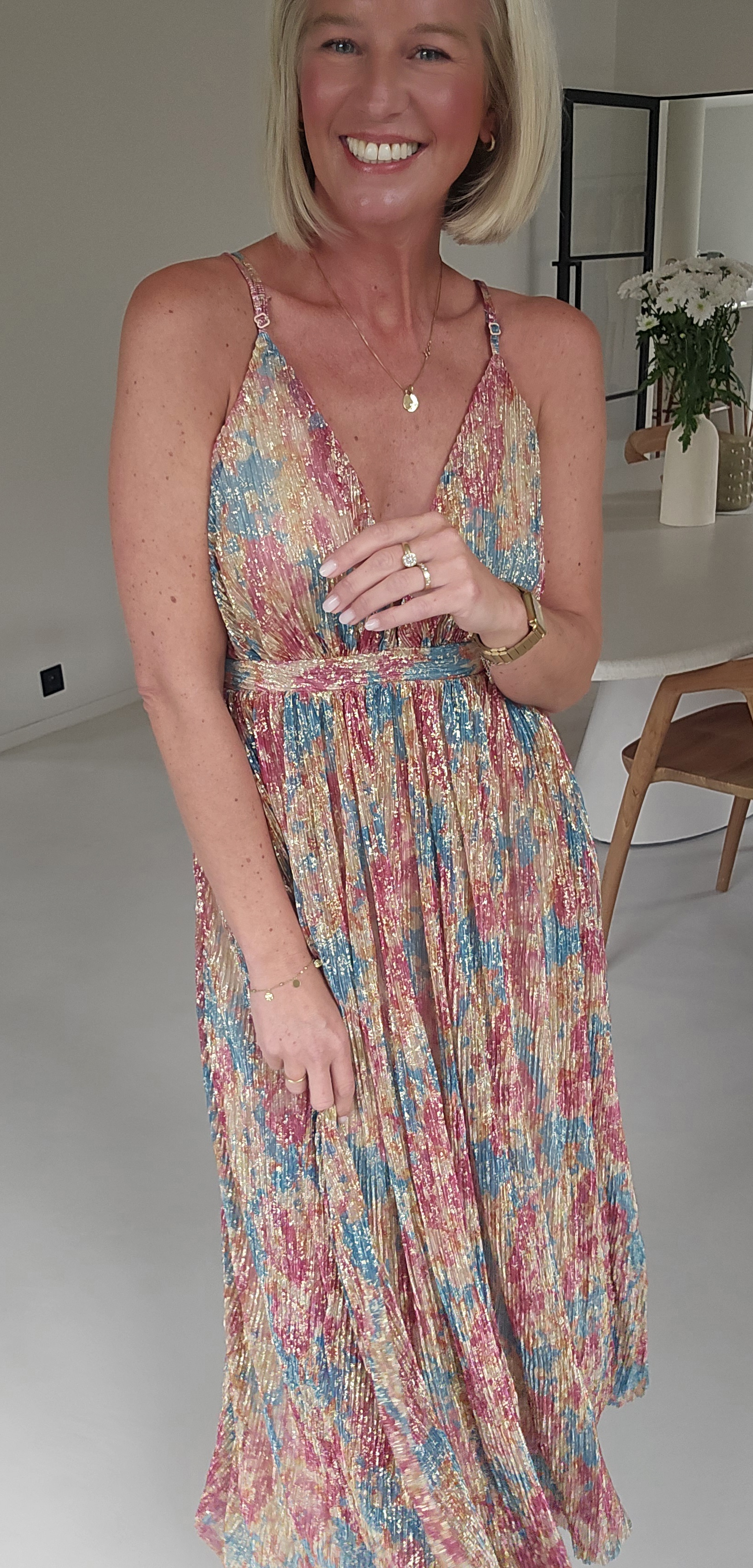 ROZETTA maxi party dress turquoise