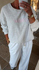 CHILLIN' oversized sweatshirt soft grey