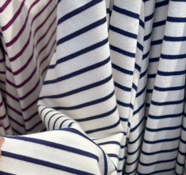 IVI striped cotton dress navy