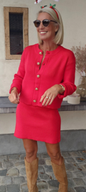 BONITA 2 knit set christmas red