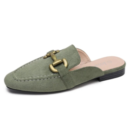 SPRING suede loafers dirty mint