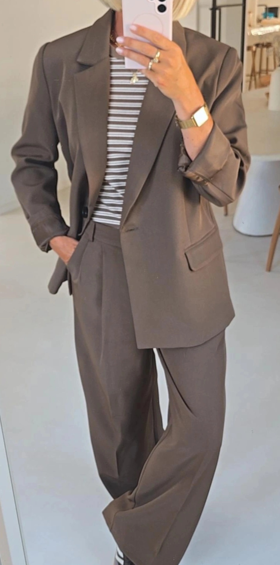 BILLIE-JEAN suit blazer taupe