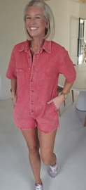 JINA jeans playsuit cranberry